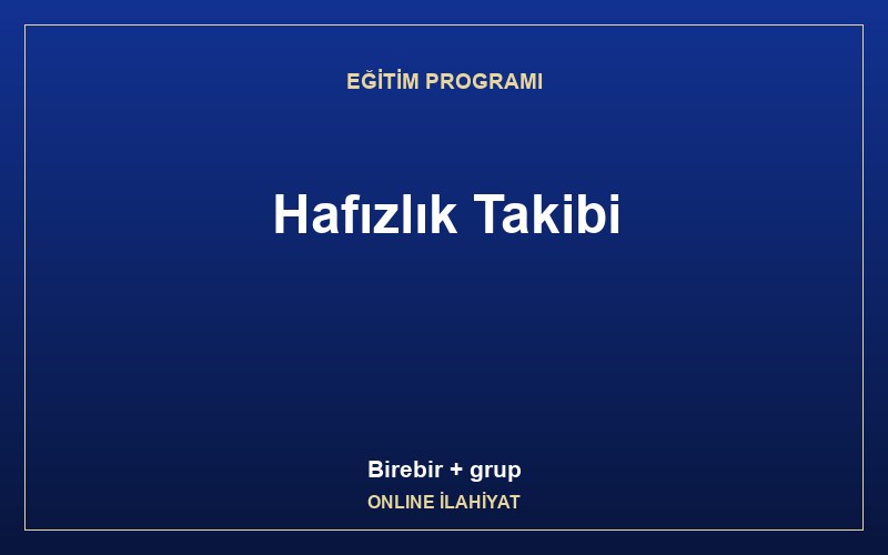 Hafızlık Takibi
